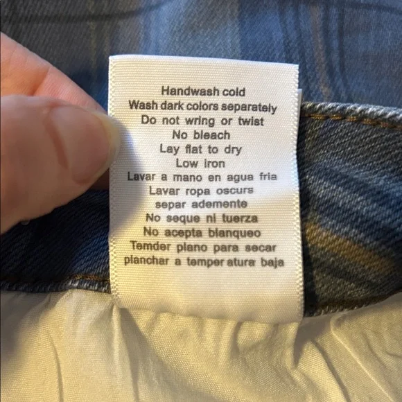 Judy Blue Plus Size Plaid High Waist Straight Leg Jeans 22W Blue & Tan Plain New - Picture 14 of 14